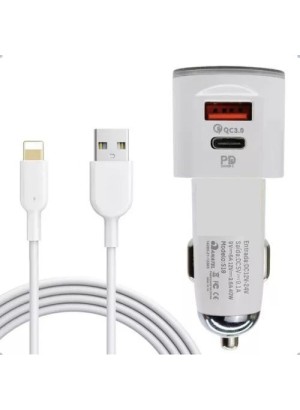 CARREGADOR VEICULAR IOS - USB/TIPOC  48W H'MASTON S18-2