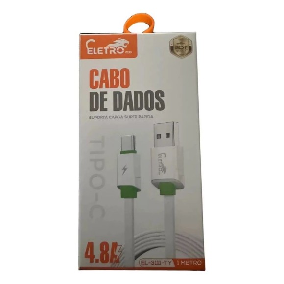 CABO USB TIPO C 4.8A ELETRO EL-3111-TY 1 METRO