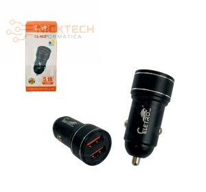 CARREGADOR VEICULAR 5.1A 2USB   EL-4027 ELETROMEX