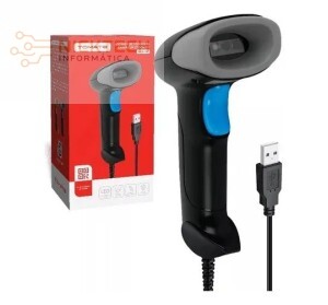 LEITOR DE CÓDIGO DE BARRAS COM FIO 2D MDK-102 TOMATE (R#)