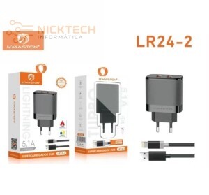 CARREGADOR IOS 2USB 5.1A LR24-2 (R#)