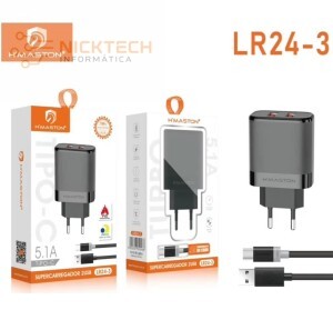 CARREGADOR TIPO C 2USB 5.1A LR24-3 (R#)