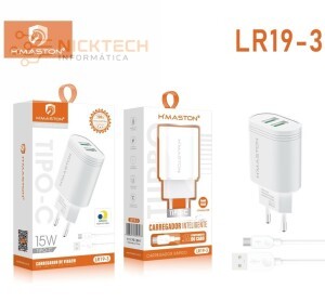CARREGADOR TIPO C 15W/2USB LR19-3 (R#)