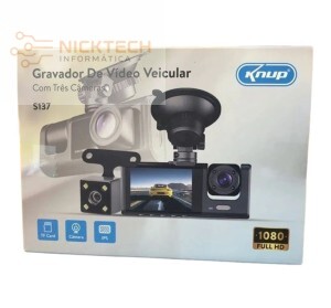 GRAVADOR DE VIDEO VEICULAR COM TRES CAMERA KP-S137 (R#)