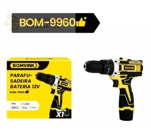 PARAFUSADEIRA FURADEIRA BATERIA 12V BOM-9960 (R#)