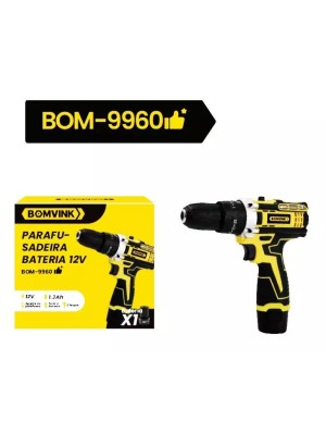 PARAFUSADEIRA FURADEIRA BATERIA 12V BOM-9960 (R#)