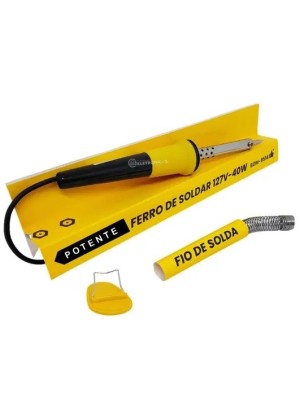  KIT FERRO SOLDA COM ESTANHO 110V BOM-9514 (R#)