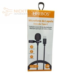 MICROFONE DE LAPELA TIPO C HS-31 (R#)