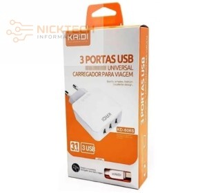 CARRREGADOR MICRO 3 USB KD-606S (R#)