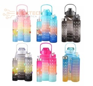 KIT COM 3 GARRAFAS DE PLASTICO