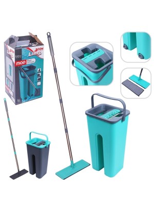 MOP FLAT TIRA PÓ MULTIUSO COM BALDE MOPWASH REFIL EXTRA MICROFIBRA