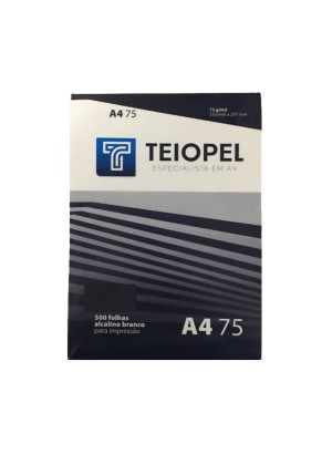 PAPEL SULFITE TEIOPEL A4  500 FOLHAS  75G/M2 210 MM X 297 MM